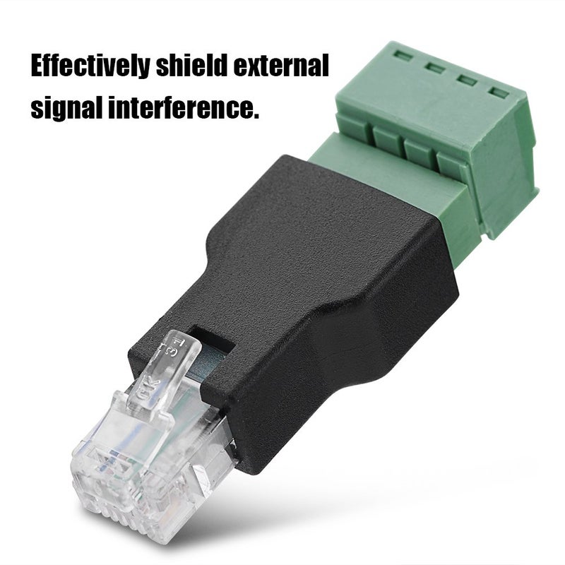 Zerone RJ11 Screw Terminal Adaptor, EIA/TIA 568B Wiring Standard, Shields Outside Electromagnetic Signal Interference, Compatible with Modem, 1 Pack - Image 5